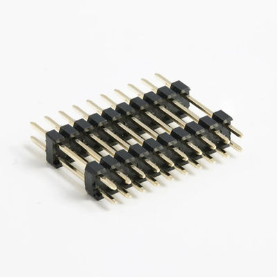 سفارشی 2.54mm Pitch Pin Header Connector دو ردیف 20 پین 80 پین مستقیم