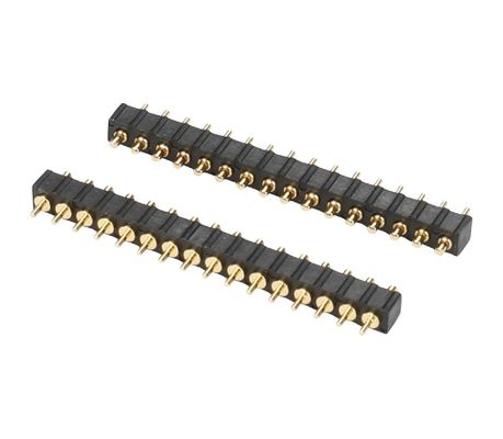 2.54mm 10 Pin Double Row سفارشی کردن Pogo Pin Connector SMT طلا شده