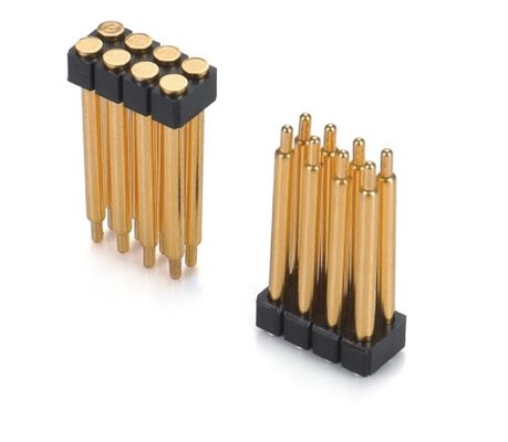 2.0mm اتومبیل 1.5mm DIA1.5 L18.0mm Pogo Pin Gold Plated Brass Connector