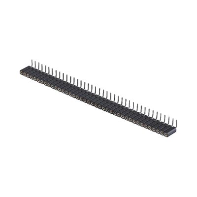 سر قلم فلز شده طلای 2.54mm SMT SMD دو ردیف PCB زاویه راست