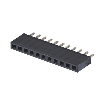 کانکتور هدر زنانه 1 * 40 PA6T کانکتور زاویه راست سیاه 2.54mm Pitch H8.5mm