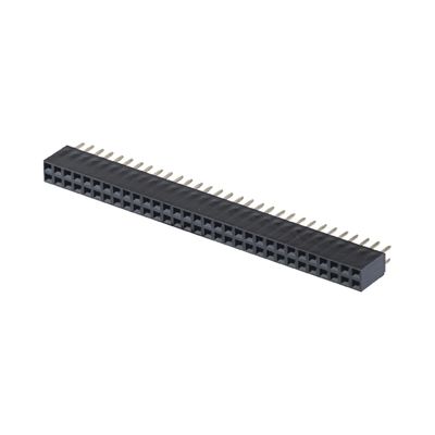 کانکتور هدر زنانه 1 * 40 PA6T کانکتور زاویه راست سیاه 2.54mm Pitch H8.5mm