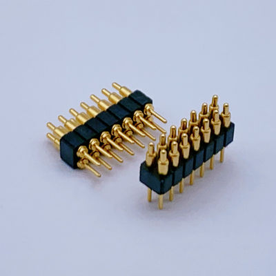 به صورت سفارشی 2.0mm Pitch Brass Pogo Pin 2row 14Pin Spring Loaded Connectors جنس مرد