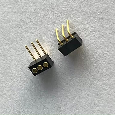 1.27mm 3pin Right Angle Dip Type Brass Spring Loaded Magnetic Pogo Pin Connector.........