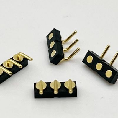 3p 2.54mm بهار بارگیری زنانه توپ پلنگر مغناطیسی Pogo پین کانکتور