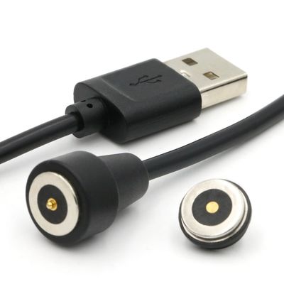 کابل اتصال دو پین مغناطیسی پگو پین به USB نوع A M کابل سفید