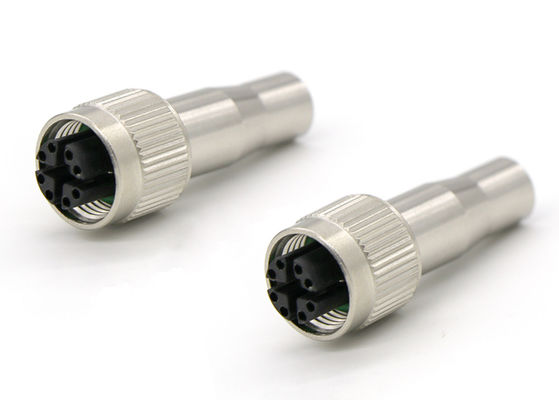 کانکتور دایره ای زنانه M12 X کد 8 Pin Long Shield Socket برای Cat6a