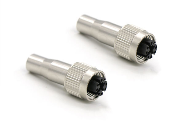 کانکتور دایره ای زنانه M12 X کد 8 Pin Long Shield Socket برای Cat6a