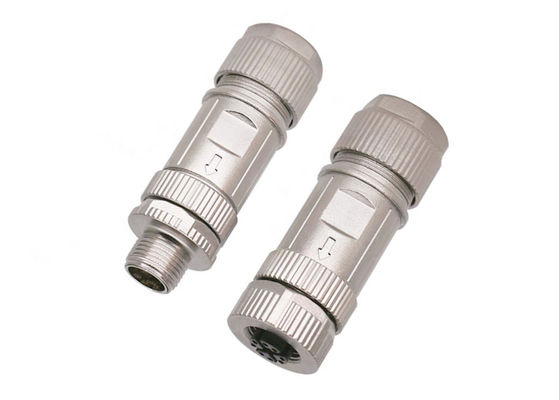 اتصال دایره ای M12 X Code Connector Ethernet 8 Pin Male Female Plug Connector اسمبلی پیچ