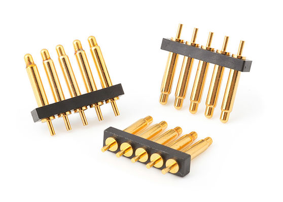 2.54mm 5pins Pogo Pin Connector Dip Type For Spring Pin