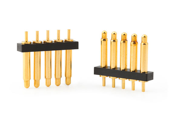 2.54mm 5pins Pogo Pin Connector Dip Type For Spring Pin