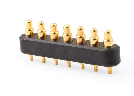 اتصالات الکترونیک 7پین بهار بارگیری کنتاکتور با 2.54mm Pitch Pogo Pin Connector