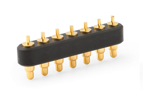 اتصالات الکترونیک 7پین بهار بارگیری کنتاکتور با 2.54mm Pitch Pogo Pin Connector