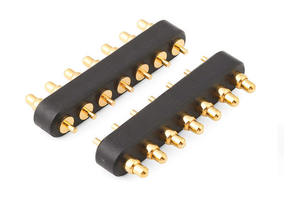 اتصالات الکترونیک 7پین بهار بارگیری کنتاکتور با 2.54mm Pitch Pogo Pin Connector