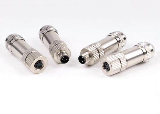 M8 IP67 کانکتور دایره ای فلک محافظ مرد 3 4 5 6 8 کانکتور نوع مونتاژ پین