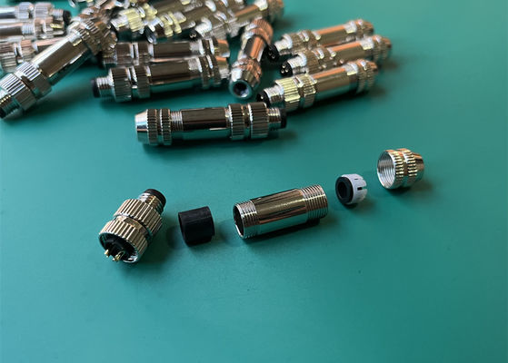 M8 IP67 کانکتور دایره ای فلک محافظ مرد 3 4 5 6 8 کانکتور نوع مونتاژ پین