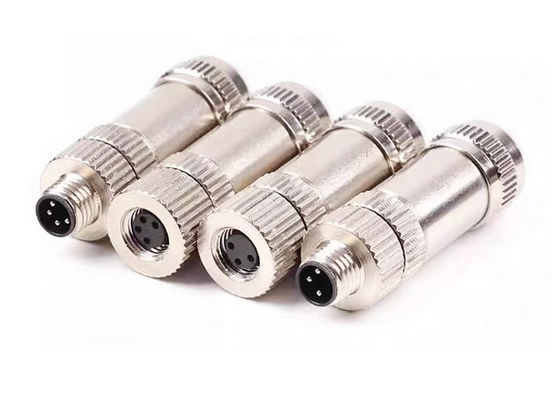 M8 IP67 کانکتور دایره ای فلک محافظ مرد 3 4 5 6 8 کانکتور نوع مونتاژ پین