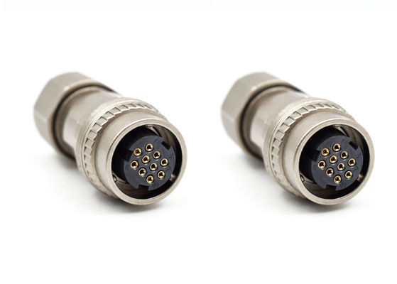 یک لمسی قفل زنانه سیم دایره ای اتصال IP67 2P 10P مستقیم سیم جوش