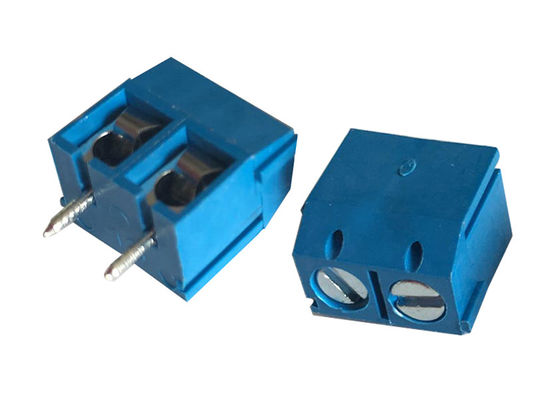 5.00mm Pitch 02p زنانه اتصال مستقیم PCB اتصال بلوک ترمینال آبی
