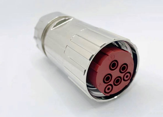 اتصال دهنده قدرت دایره ای M40 6 پین Servo Encoder زنانه Crimp Wire Plug