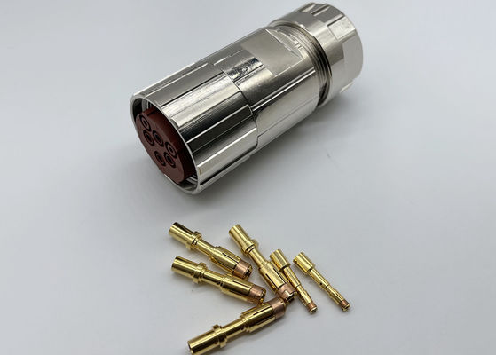 اتصال دهنده قدرت دایره ای M40 6 پین Servo Encoder زنانه Crimp Wire Plug
