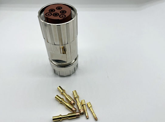 اتصال دهنده قدرت دایره ای M40 6 پین Servo Encoder زنانه Crimp Wire Plug