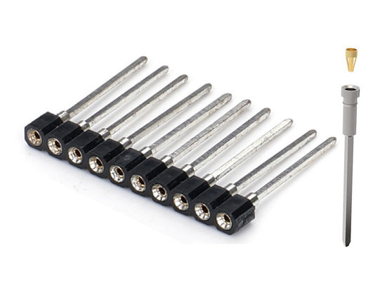 2.0mm ماشین گرد زنانه پین سر وصل کننده دو ردیف PCB H2.8mm 7.4mm