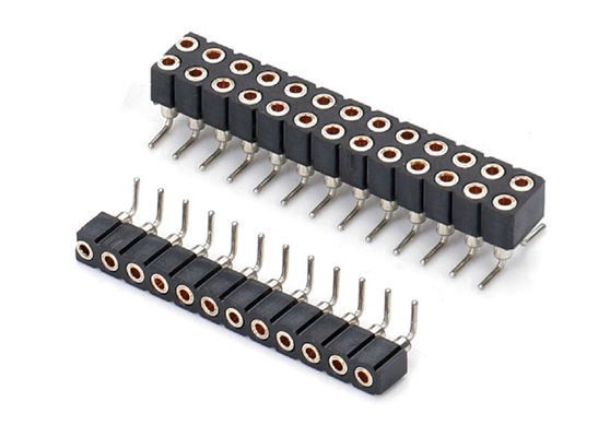2.0mm ماشین گرد زنانه پین سر وصل کننده دو ردیف PCB H2.8mm 7.4mm