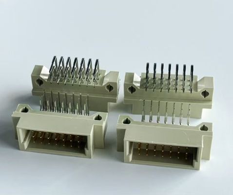 2.54mm Din 41612 کانکتور 21 موقعیت زاویه راست مرد 3x7Pin کانکتور یوروکارد
