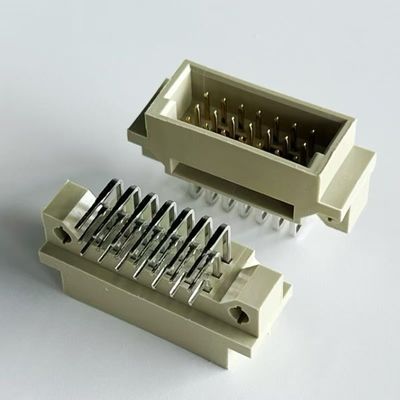 2.54mm Din 41612 کانکتور 21 موقعیت زاویه راست مرد 3x7Pin کانکتور یوروکارد