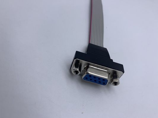 D-sub DB9 به FC-10p 2.54mm کابل نوار صاف مرد زنانه به 10 سیم اتصال 26 پین IDC