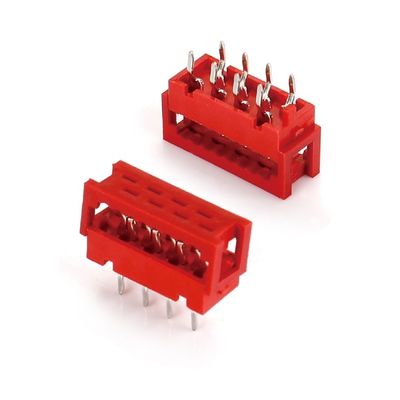 2.54mm Pitch IDC Plug PCB Connector Straight TYPE Micro Match کابل قرمز کانکتور مرد