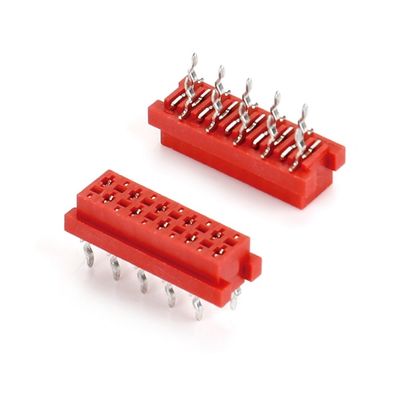 2.54mm Pitch IDC Plug PCB Connector Straight TYPE Micro Match کابل قرمز کانکتور مرد