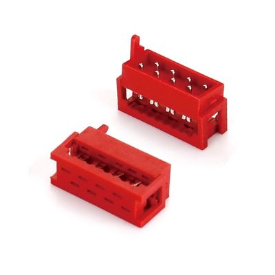 2.54mm Pitch IDC Plug PCB Connector Straight TYPE Micro Match کابل قرمز کانکتور مرد