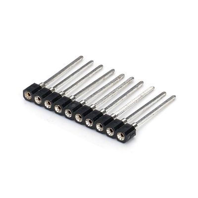 2.54mm دو ردیف H7.0mm SMT PCB برنج ماشین گرد زن سر وصل کننده PA6T سیاه