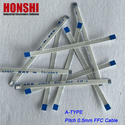 کانکتورهای فلکس تخت AWM 20624 0.5mm Pitch 4 Pin Flexible Flat Ribbon Cable Assembly