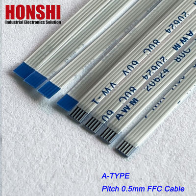 کانکتورهای فلکس تخت AWM 20624 0.5mm Pitch 4 Pin Flexible Flat Ribbon Cable Assembly