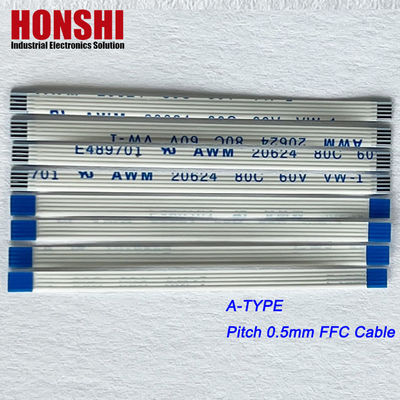 سیم کشی کابل انعطاف پذیر مسطح 0.5mm Pitch 4P-68P Reverse 60/100/150/200MM FFC Cable