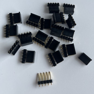 2.54mm Pitch Pin Header Connector 5 Pin راست با کاپ بورد به کنتاکتور