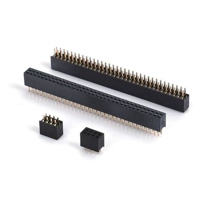 1.0 زنانه سرپوش دو ردیف مستقیم PA6T سیاه 2pin-100pin Board To Board