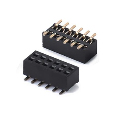 1.0 زنانه سرپوش دو ردیف مستقیم PA6T سیاه 2pin-100pin Board To Board