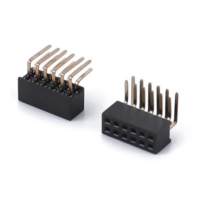 1.0 زنانه سرپوش دو ردیف مستقیم PA6T سیاه 2pin-100pin Board To Board