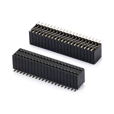 1.0 زنانه سرپوش دو ردیف مستقیم PA6T سیاه 2pin-100pin Board To Board
