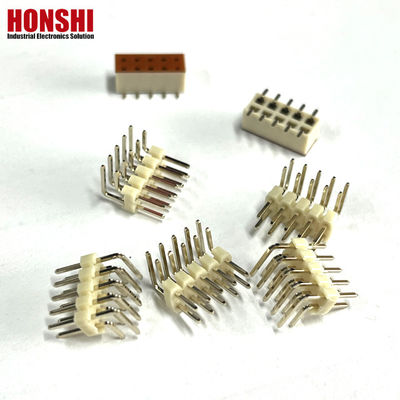 2.54mm Pin Header دو ردیف 4 6 10 20 40P مرد سر وصل کننده PCB Pin Strip انتخاب سفید