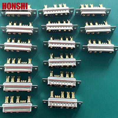 D-SUB 9W4 زنانه فلز طلای سیم نوع اتصال 10A 20A 30A 40A