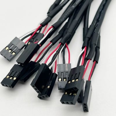 سفارشی 2.54mm Dupont Line مرد زن جمپر سیم هارمنس کابل دوپنت 15 سانتی متر سیاه