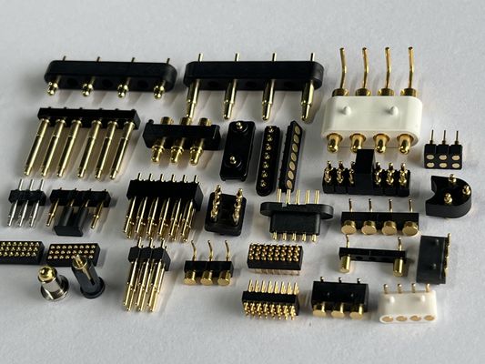نوع SMT Pogo Pin Docking Connector 4pin 10pin 12pin تماس با بار بهار با دوام بالا و مقاومت در برابر مه نمکی