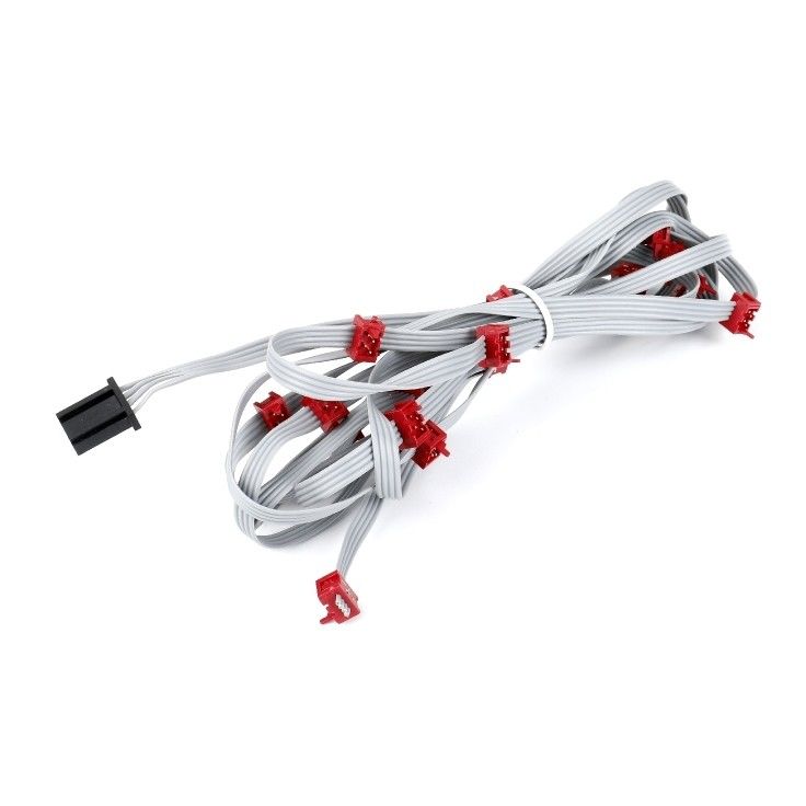 PVC پلی استر 28AWG کابل مسطح 1.27mm Micro Connector 8 پین IDC کابل