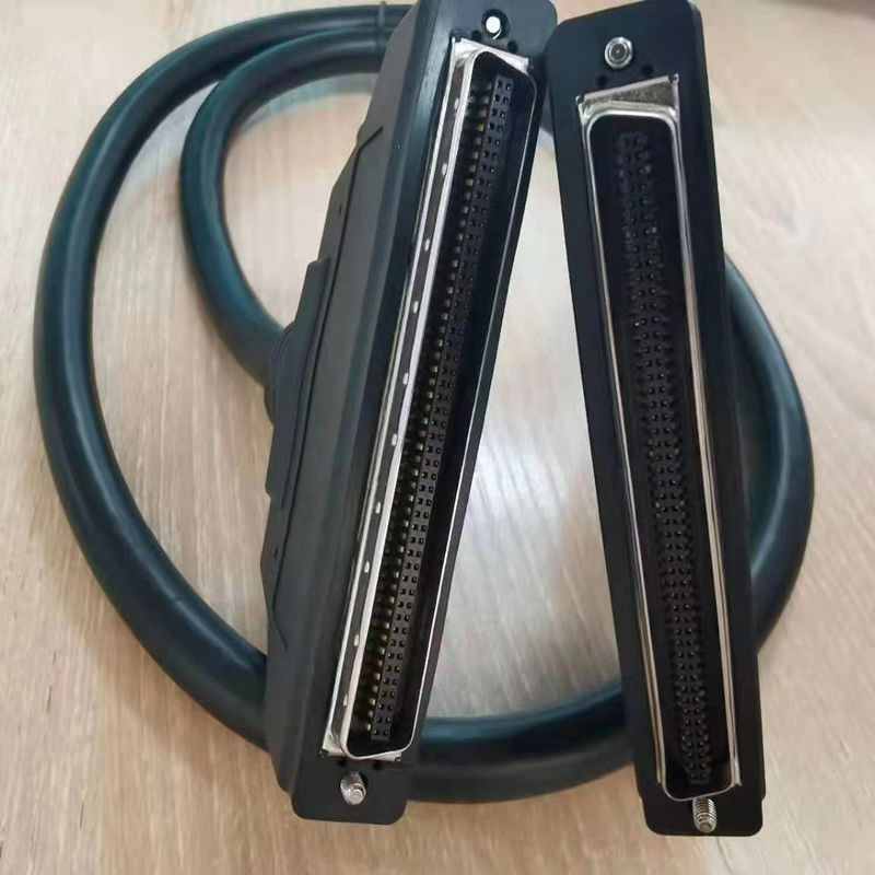 HPDB 100 Pin MDR Connector SCSI کابلی که از سیم سیاه با مواد تماس مسی ساخته شده است