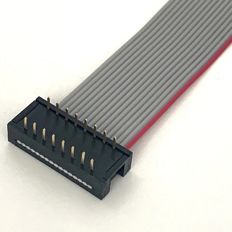 DIP پلاگ خاکستری کابلی مسطح 16 پین پینس کابل UL2651 28awg 2.54mm Pitch